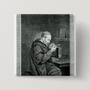 Badge Carré 5 Cm Portrait de Michel Nostradamus