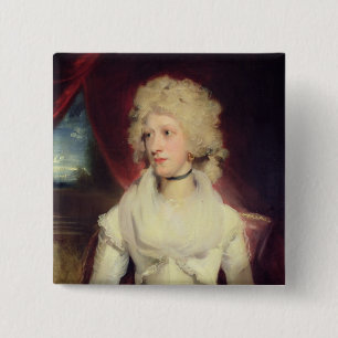Badge Carré 5 Cm Portrait de Mlle Martha Carr (huile sur la toile)