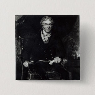 Badge Carré 5 Cm Portrait de monsieur Robert Peel