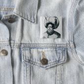Badge Carré 5 Cm Portrait de Murad III (En situation)