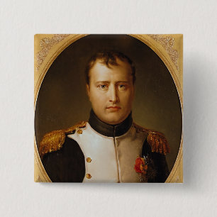 Badge Carré 5 Cm Portrait de napoléon dans l'uniforme