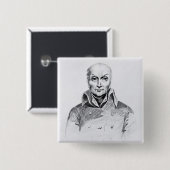 Badge Carré 5 Cm Portrait de Nicolas Appert (Devant & derrière)