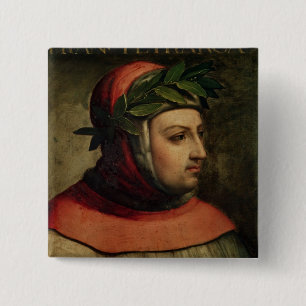 Badge Carré 5 Cm Portrait de Petrarch