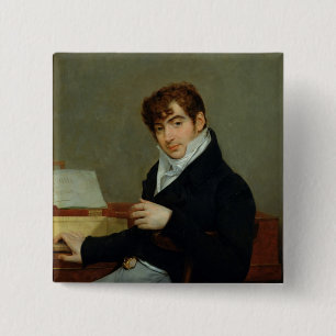 Badge Carré 5 Cm Portrait de Pierre Zimmermann 1808