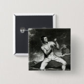 Badge Carré 5 Cm Portrait de Richard Humphreys (Devant & derrière)