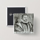 Badge Carré 5 Cm Portrait de Robert Garnier (Devant & derrière)