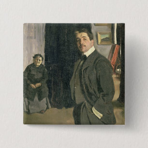 Badge Carré 5 Cm Portrait de Sergei Pavlovich Diaghilev