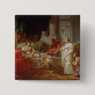 Badge Carré 5 Cm Portrait de Suger, abbé de St Denis (1082-1152),