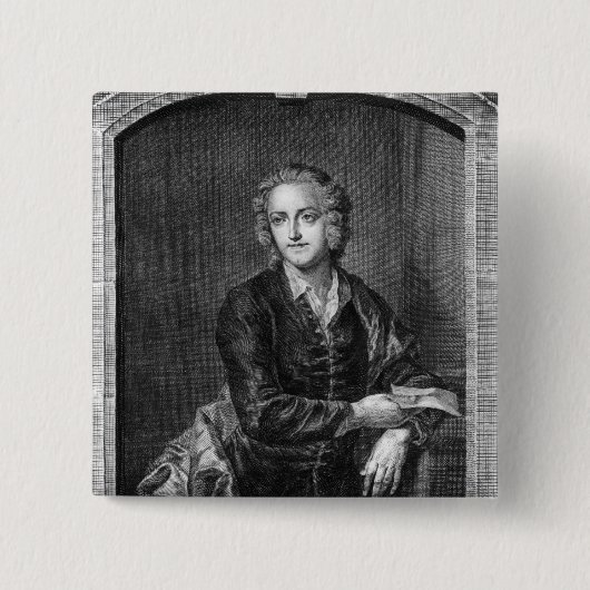 Badge Carré 5 Cm Portrait de Thomas Gray (Devant)