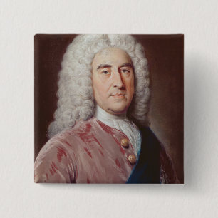 Badge Carré 5 Cm Portrait de Thomas Pelham Holles