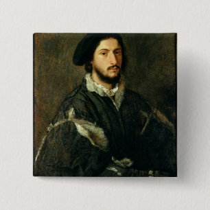 Badge Carré 5 Cm Portrait de Vincenzo Mosti (huile sur la toile)