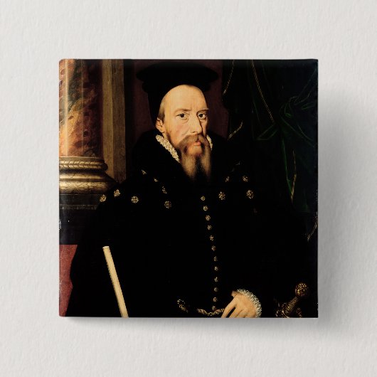 Badge Carré 5 Cm Portrait de William Cecil (Devant)