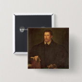 Badge Carré 5 Cm Portrait d'Ippolito Riminaldi (Devant & derrière)