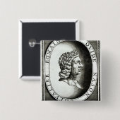 Badge Carré 5 Cm Portrait d'Ovid (Devant & derrière)