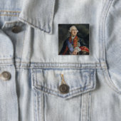 Badge Carré 5 Cm Portrait du mathématicien Leonhard Euler (En situation)