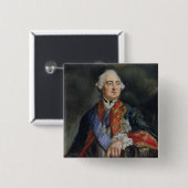 Badge Carré 5 Cm Portrait du mathématicien Leonhard Euler (Devant & derrière)