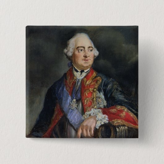 Badge Carré 5 Cm Portrait du mathématicien Leonhard Euler (Devant)
