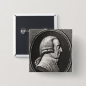 Badge Carré 5 Cm Portrait d'un médaillon d'Adam Smith (Devant & derrière)