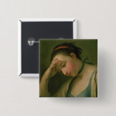 Badge Carré 5 Cm Portrait d'une femme 2 (Devant & derrière)