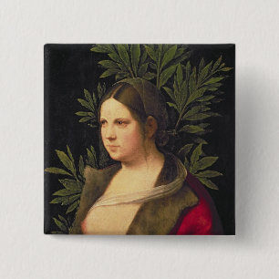 Badge Carré 5 Cm Portrait d'une jeune femme, 1506