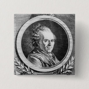 Badge Carré 5 Cm Portrait en Michel-Jean Sedaine