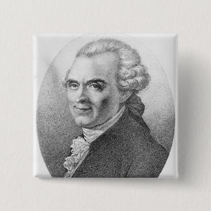 Badge Carré 5 Cm Portrait en Michel-Jean Sedaine