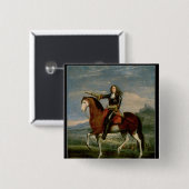 Badge Carré 5 Cm Portrait équestre (Devant & derrière)
