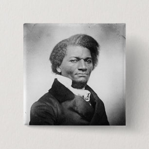Badge Carré 5 Cm Portrait Frederick Douglass ~ 1847