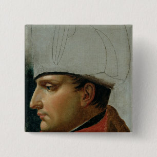 Badge Carré 5 Cm Portrait non fini du napoléon I