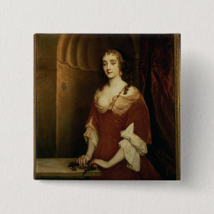 Badge Carré 5 Cm Portrait probable de Nell Gwynne (1650-87), mistre