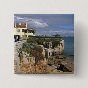 Badge Carré 5 Cm Portugal, Cascais. Praia da Rainha, une plage en 2