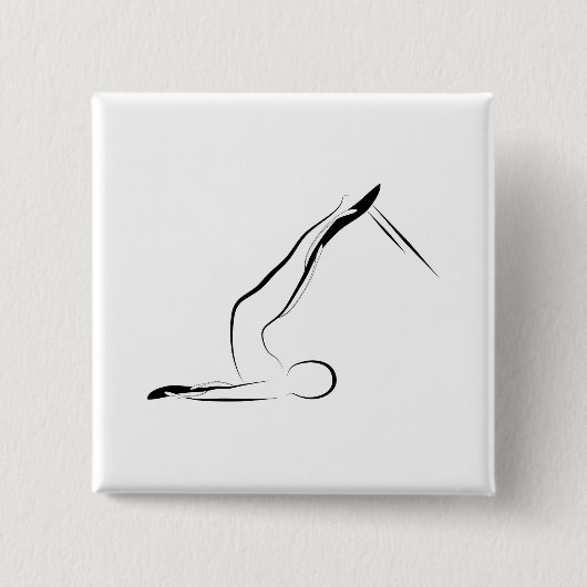 Badge Carré 5 Cm Pose de Pilates (Devant)