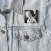 Badge Carré 5 Cm Pose d'infirmière (En situation)