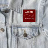 Badge Carré 5 Cm Posez-moi Affaires Portable Boutons Conception sim (En situation)