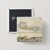 Badge Carré 5 Cm Possession britannique d'Indiens de l'Ouest (Devant & derrière)