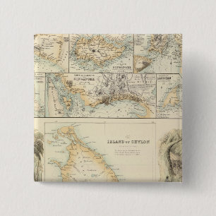 Badge Carré 5 Cm Possession britannique en mer d'Inde