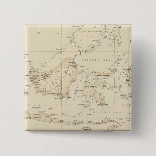 Badge Carré 5 Cm Possession hollandaise dans l'archipel indien (Devant)