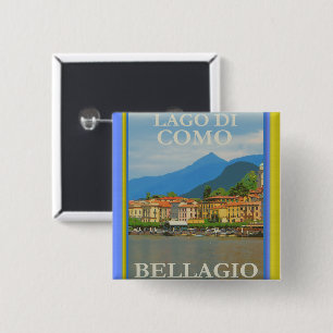 Badge Carré 5 Cm Poster Bellagio Italie