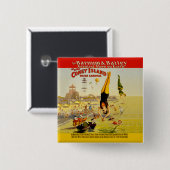 Badge Carré 5 Cm Poster de Coney Island Sideshow (Devant & derrière)