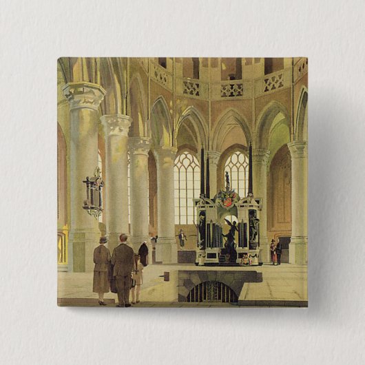 Badge Carré 5 Cm Poster Delft LNER (Devant)