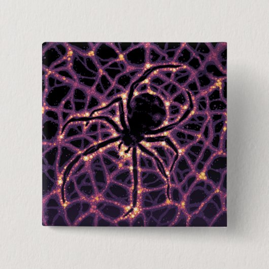 Badge Carré 5 Cm Poster en Matière Noire. (Devant)