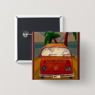 Badge Carré 5 Cm Poster : Travel California