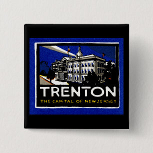 Badge Carré 5 Cm Poster vintage Trenton NJ