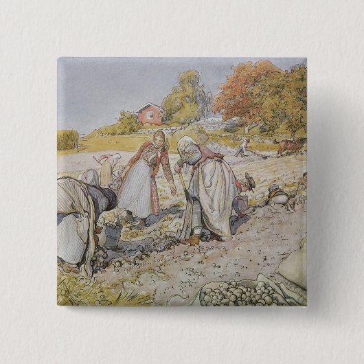 Badge Carré 5 Cm Potatoes de creusement, 1905 (Devant)