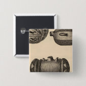 Badge Carré 5 Cm Poterie de Zuni (Devant & derrière)