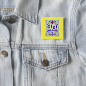 Badge Carré 5 Cm Pour Cette Spéciale "GiGi 2020" (En situation)