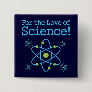 Badge Carré 5 Cm Pour l'amour de l'atome de la Science
