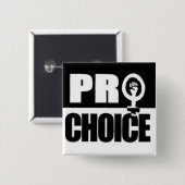 Badge Carré 5 Cm Pour l'avortement et l'euthanasie (Devant & derrière)