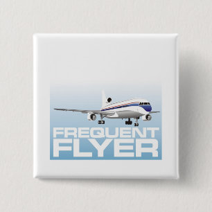 Badge Carré 5 Cm Pour le poseur de jet : Voyageur fréquent