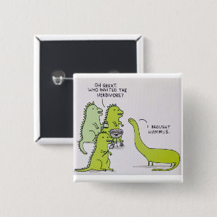 Badge Carré 5 Cm Pour les végétaliens et les végétariens !